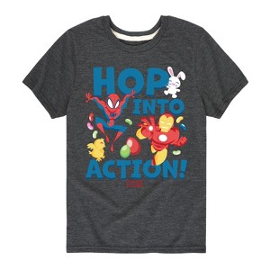 Boys' - Marvel - Avengers Easter Hop Into Action Short Sleeve Graphic T-Shirt - 1 of 4