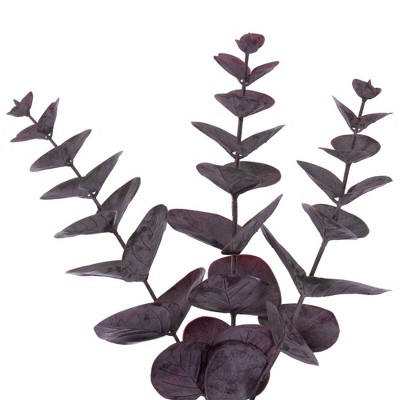 24'' Burgundy Spiral Eucalyptus Artificial Outdoor Wreath