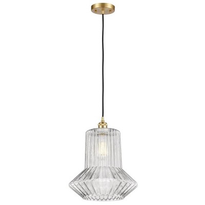 Springwater - 1 Light Cord Hung Mini Pendant In Industrial Style-14 Inches Tall and 12 Inches Wide