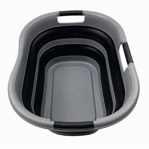 SAMMART 40L (10.5 gallon) Collapsible Plastic Laundry Basket - 1 of 4