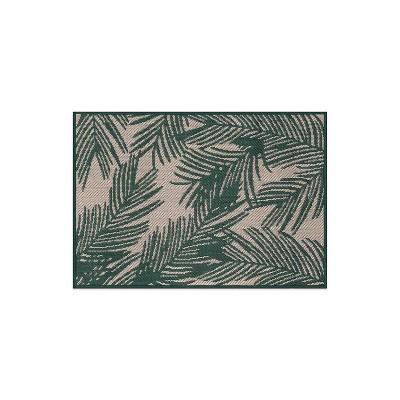 World Rug Gallery Contemporary Distressed Leaves Textured Flat Weave Indoor/Outdoor Area Rug