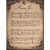 Manual Woodworkers and Weavers How Sweet the Sound Wall Hanging, 26 x 36 Inches, Woven Tapestry with Finial Rod, Inspired by Amazing Grace - 2 of 3