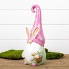 Easter Gnome Figurine 13" – Cute Pink Resin Easter Home Décor for Mantels & Entryways by Melrose - 3 of 3