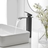 BWE Waterfall Single Hole Single Handle Bathroom Vessel Sink Faucet in Matte Black - image 2 of 4