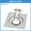 Unique Bargains Stainless Steel Anti-Odo Bathroom Hair Catcher Floor Drain Strainer - 4 of 4