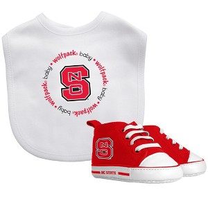 Baby Fanatic 2 Piece Bid and Shoes - NCAA NC State Wolfpack - White Unisex Infant Apparel - 1 of 3