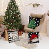 4PCS Christmas Pillow Covers 18x18 inch Hello Winter Merry Bright Throw Pillow Covers - 3 of 4