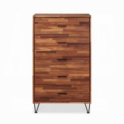 Bella Depot 5-Drawer Chest with Metal Legs