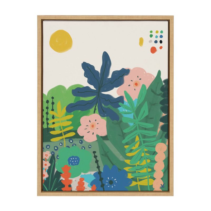 Sylvie Zen Garden I Framed Wall Canvas by Kelly Knaga - Kate & Laurel All Things Decor, 1 of 6