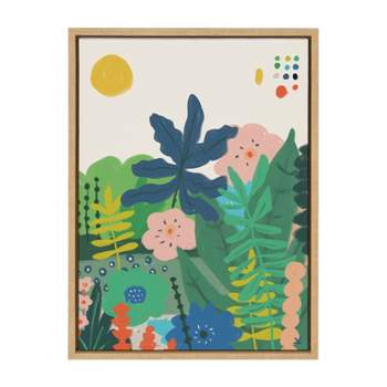 18" x 24" Sylvie Zen Garden 1 Framed Wall Canvas by Kelly Knaga Natural - Kate & Laurel All Things Decor