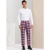INSPIRE CHIC Men's Casual Flat Front Stretch Business Plaid Pattern Pants - 3 of 4