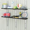 Suncast Vertical Shed 2 Shelf Kit, Space Saving Shelving for Wall Mount Outdoor Storage Structures, 50" W x 11.25" D x 46.75" H, Black - 2 of 4