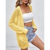 Women Crochet Lightweight Summer Cardigans Cover Up Open Front Long Sleeve - 2 of 4