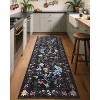 Washable Runner Rug – Floral Peacock Design, Non-Slip, Stain-Resistant Mat for Bedroom, Kitchen, Bathroom - 3 of 4