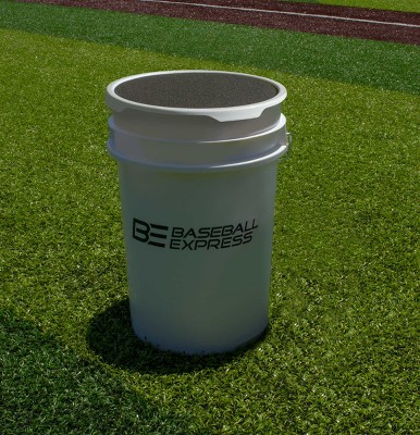Baseball Express Empty Ball Bucket with Padded Lid