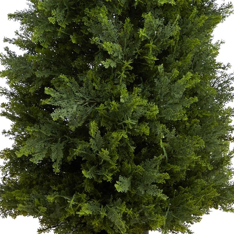 5.5&#39; Indoor/Outdoor Cypress Cone Topiary Artificial Tree - Nearly Natural, 5 of 7