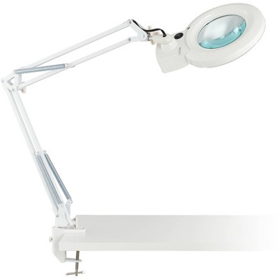 clamp on desk lamp with magnifier