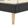 MAYEERTY Platform Bed Frame - Upholstered Padded Headboard, 12 Wood Slats & Center Support Leg - 4 of 4