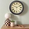 REGALWOVEN Plastic Battery Powered Silent Roman Digital Wall Clock 12 Inches - 2 of 4