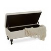 CAVINAS Tufted Storage Ottoman Bench, Rectangle Ottoman with Plush Tufted Padded Top and Dark Wooden Legs for Bedroom, Living Room - 4 of 4