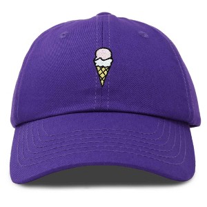 Dalix Double Scoop Ice Cream Embroidered Mens Cotton Dad Hat Baseball Cap - 1 of 4