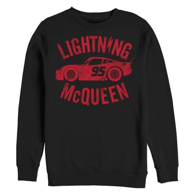 Men's Cars Lightning McQueen  Sweatshirt - Black - 2X Large