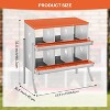Coucheta Chicken Nesting Boxes - Available in Multiple Styles (Bracket Leg/Two-Tier/Wall Mount) & Compartments (6/8/10) for Easy Egg Collection. - 2 of 4
