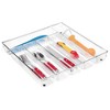 iDESIGN Linus Plastic Divided Drawer Organizer Tray Clear: Utensil Storage, Hand Wash, 14" Depth, 13" Width - 2 of 4