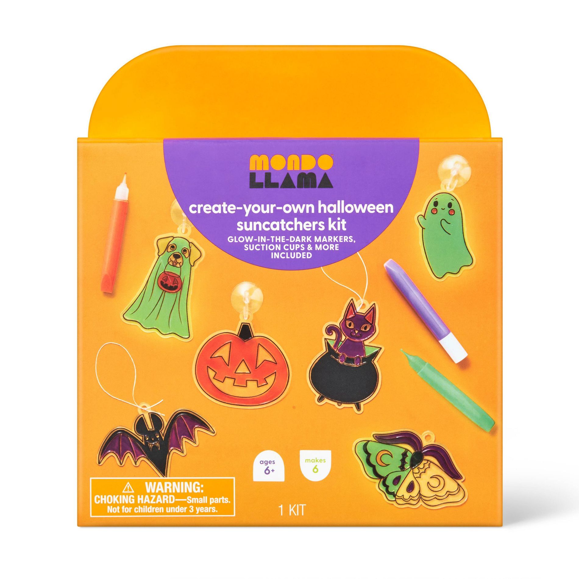 6ct Halloween Characters Suncatchers Craft Kit - Mondo Llama™