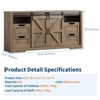 Modern TV Stand For TVs Up To 70'', 66" Entertainment Center with 4 Drawers & Sliding Barn Door, Wooden Media Console Table for Living Room Bedroom - 2 of 4