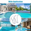 Pool Handrail, 304 Stainless Steel 385LBS Load Capacity Silver Rustproof Pool Rail for Inground Pool with Blue Grip Cover & Accessories - 3 of 4