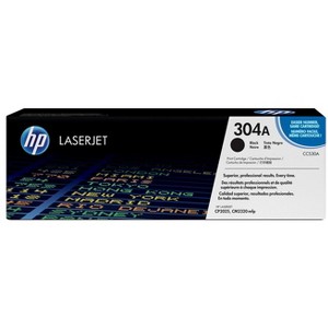 HP Inc. 304A Black Original LaserJet Toner Cartridge, ~3,500 pages, CC530A - 1 of 4