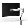 Humanscale M2.1 Single Monitor Clamp Mount, Polished Aluminum With White Trim - 3 of 4