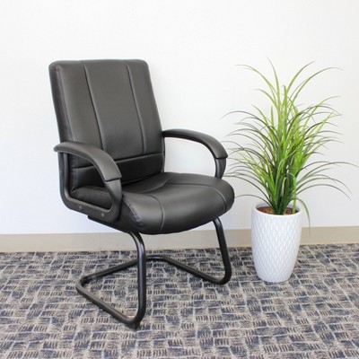 High Back Leather Plus Chair Black - Boss Office Products : Target