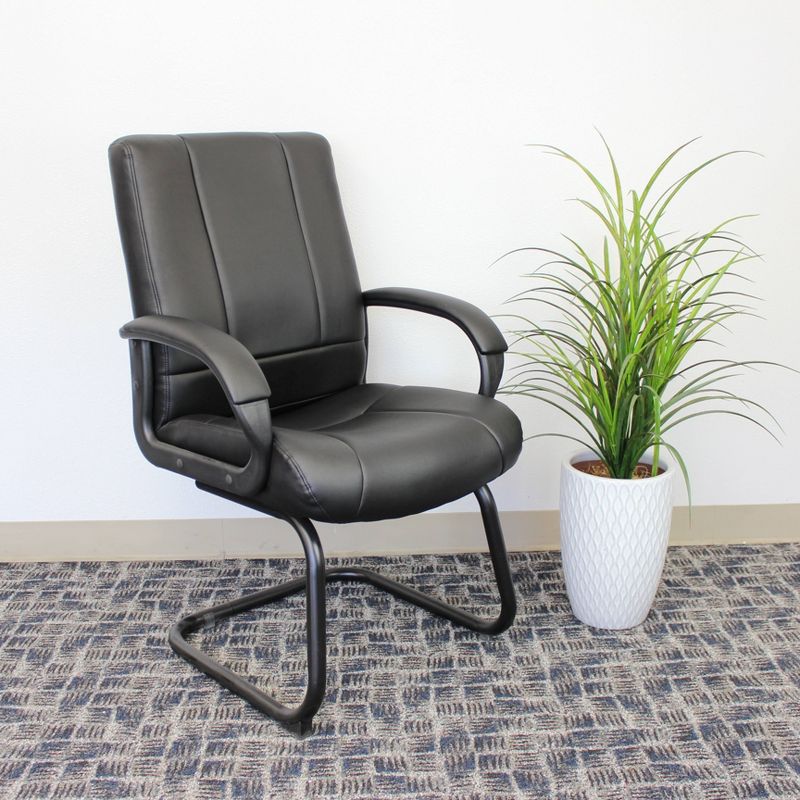 Caressoft Mid Back Guest Chair Black - Boss Office Products, 1 of 7
