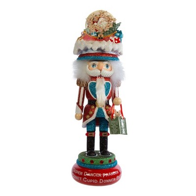 18-Inch Multicolored Christmas Nutcracker with Glittered Hat