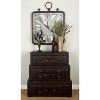 Olivia & May Traditional Faux Leather and Wood Chest Brown: Elegant Divided Storage, No Assembly Required - 2 of 4