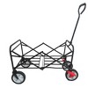 Grungis Folding Wagon Storage Cart with Adjustable Handle,Shopping Wagon Cart with Waterproof Fabric,Utility Cart for Camping,Shopping,Red - 2 of 4