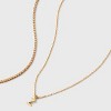 14K Gold Dipped Cubic Zirconia Initial Necklace Set 2pc - A New Day™ Gold - 3 of 3
