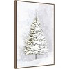 Amanti Art 28"x41" Lone Fir in the Snow by Rosana Laiz Blursbyai Framed Canvas Wall Art - 2 of 4