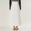 Anna-Kaci Women's Maxi Skirt with Sleek Straight Silhouette and Soft Pleated Side Panel Detail for Elegant Flowing Movement - 4 of 4