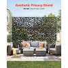 VEVOR Metal Privacy Screen, 47" W x 72" H, Outdoor Privacy Screens & Panels, Freestanding Outdoor Divider with Stand, Black - 3 of 4