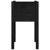 vidaXL Garden Planters 2 pcs Black 15.7"x15.7"x27.6" Solid Wood Pine - 4 of 4