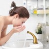 WOWOW Touchless Single Hole Low Arc Bathroom Faucet with Deckplate - 2 of 4
