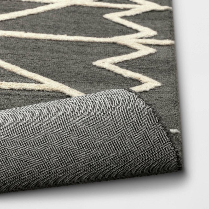 Hand Tufted Wool Area Rug Gray - Threshold™, 4 of 5