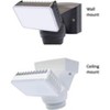 IQ America Motion Security Flood Light, 1600 Lumen LED, Outdoor Wall/Eave Mount for Shed, Storage, Attic, Workshop, Garage, Bronze - image 3 of 4