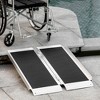 HOMCOM Aluminum Skidproof Portable Wheelchair Ramp for Home, Steps, Doorways, Carpeted Foldable Handicap Ramp, Strong Load-Bearing Threshold Ramp - 2 of 4