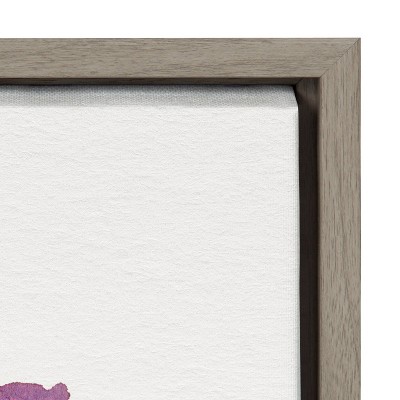 Wildflower Garden Print on Canvas with Polystyrene Frame