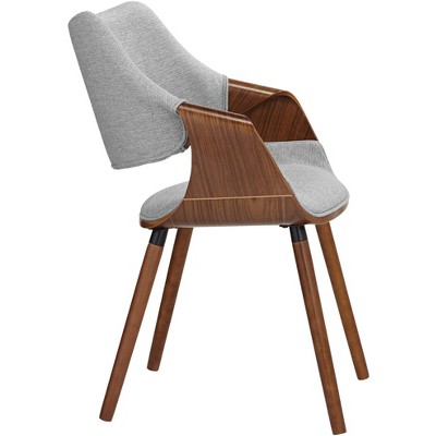Westin Mid-Century Gray Fabric Dining Chair with Beech Wood Legs