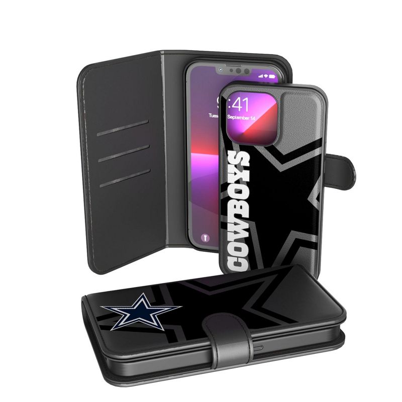 Keyscaper Dallas Cowboys Monocolor Tilt Wallet Phone Case, 1 of 2